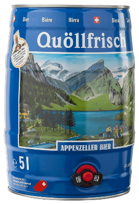 Appenzeller Quöllfrisch hell Partyfass 5 Liter