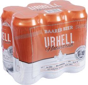 Baarer Urhell naturtrüb Dose 6-Pack 50cl