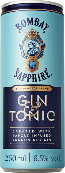 Bombay Sapphire Gin+Tonic 6.5% Dose 12x25cl