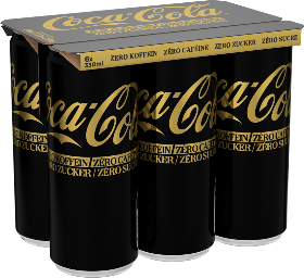 Coca-Cola Zero koffeinfrei Dose 6-Pack 33cl