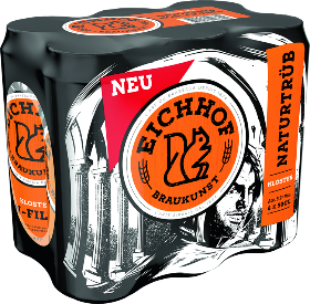 Eichhof Kloster naturtrüb Dose 6-Pack 50cl Eichhof Kloster naturtrüb Dose 6-Pack 50cl