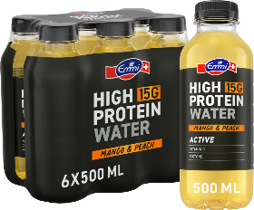 Emmi High Protein W.active Mango+Peach Pet 6-Pack 50cl Emmi High Protein W.active Mango+Peach Pet 6-Pack 50cl
