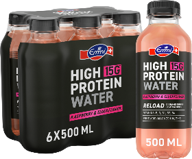 Emmi High Protein W.reload Raspb.+Elderfl.Pet 6-Pack 50cl Emmi High Protein W.reload Raspb.+Elderfl.Pet 6-Pack 50cl