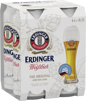 Erdinger Weissbier Dose 4-Pack 50cl