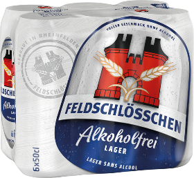 Feldschlösschen Alkoholfrei Lager Dose 6-Pack 50cl Feldschlösschen Alkoholfrei Lager Dose 6-Pack 50cl