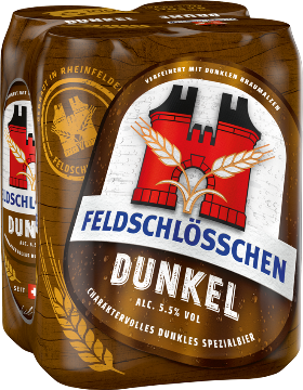 Feldschlösschen Dunkel Dose 4-Pack 50cl Feldschlösschen Dunkel Dose 4-Pack 50cl