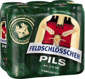 Feldschlösschen Pils Dose 6-Pack 50cl Feldschlösschen Pils Dose 6-Pack 50cl