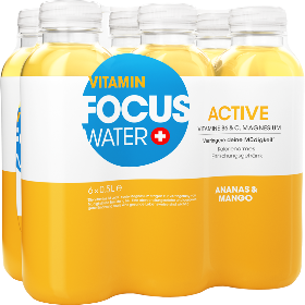 FocusWater active Pineapple+Mango Pet 6-Pack 50cl