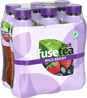 Fusetea Black Tea Wild Berry Pet 6-Pack 50cl