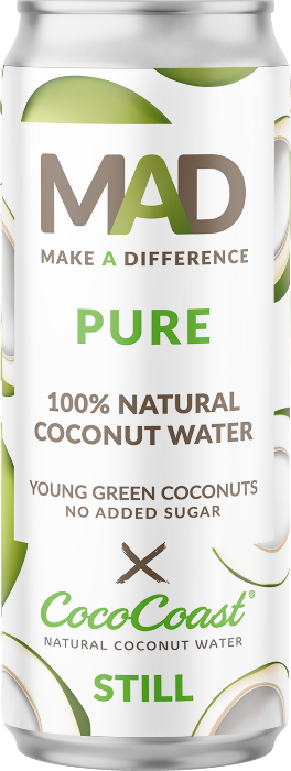 MAD Pure Natural Coconut Water Dose 24x33cl MAD Pure Natural Coconut Water Dose 24x33cl
