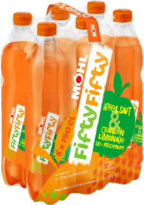 Möhl Fifty Fifty Pet 6-Pack 150cl