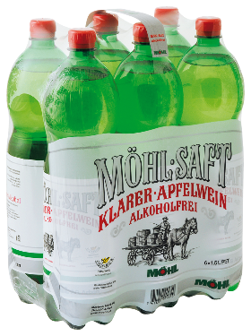 Möhl Saft kl.Apfelwein Alk'frei Pet 6-Pack 150cl Möhl Saft kl.Apfelwein Alk'frei Pet 6-Pack 150cl