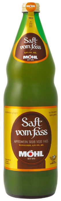Möhl Saft v.Fass Apfelw.trüb 4% MW Harass 12x100cl Möhl Saft v.Fass Apfelw.trüb 4% MW Harass 12x100cl