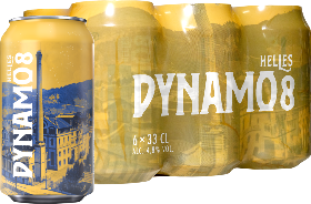 Müller Bräu Dynamo8 helles Lagerbier Dose 6-Pack 33cl