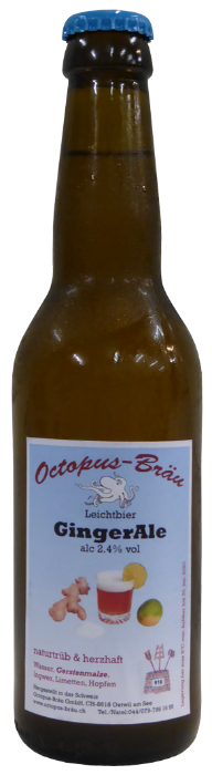 Octopus Bräu GingerAle Leichtb.2.4% EW Har.24x33cl Octopus Bräu GingerAle Leichtb.2.4% EW Har.24x33cl