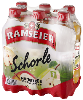 Ramseier Apfelschorle naturtrüb Pet 6-Pack 50cl