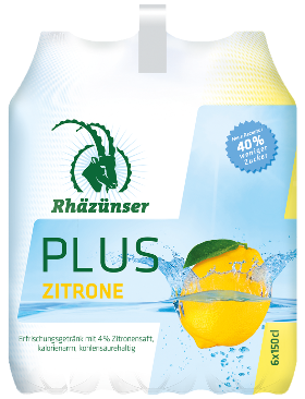 Rhäzünser Plus Zitrone Pet 6-Pack 150cl