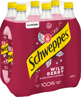 Schweppes Wild Berry Pet 6-Pack 100cl Schweppes Wild Berry Pet 6-Pack 100cl
