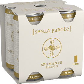 Senza Parole Spumante Bianco Dose 4-Pack 20cl Senza Parole Spumante Bianco Dose 4-Pack 20cl