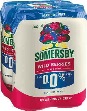 Somersby Wild Berries 0.0% Dose 4-Pack 50cl Somersby Wild Berries 0.0% Dose 4-Pack 50cl