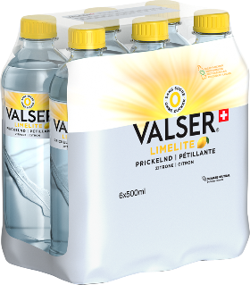 Valser Limelite Prickelnd Zitrone Pet 6-Pack 50cl Valser Limelite Prickelnd Zitrone Pet 6-Pack 50cl