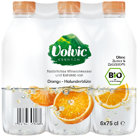 Volvic Essence Orange-Holunderblüte Bio Pet 6-Pack 75cl