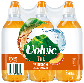 Volvic Thé Pfirsich Pet Sportcab 6-Pack 75cl Volvic Thé Pfirsich Pet Sportcab 6-Pack 75cl
