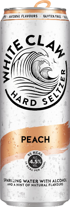 White Claw Hard Seltzer Peach 4.5% Ds 12x33cl White Claw Hard Seltzer Peach 4.5% Ds 12x33cl
