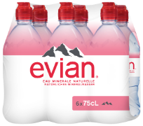 Evian Pet Sportcab 6-Pack 75cl
