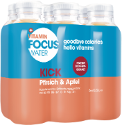 FocusWater kick Peach+Apple Pet 6-Pack 50cl