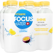 FocusWater shine Lemon+Passionfruit Pet 6-Pack 50cl