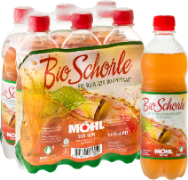 Möhl Bio Apfelschorle Pet 6-Pack 50cl